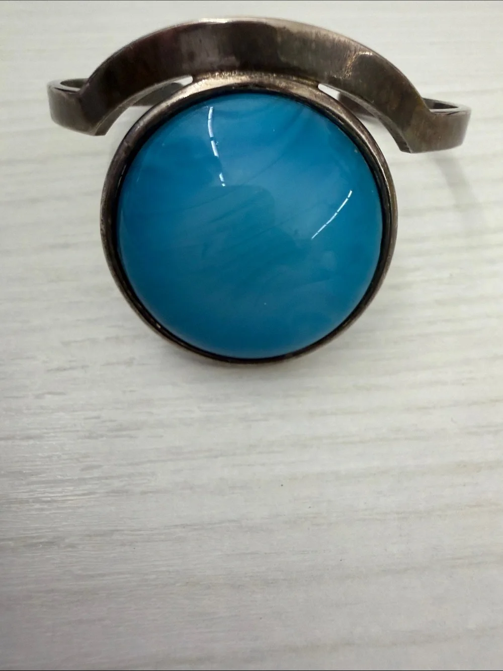 Unbranded Blue Fashion Wrist Cuff with Round Accent